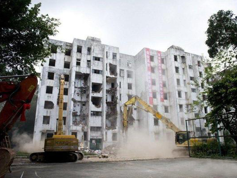 使用海沙的建筑物，墻體受損嚴重