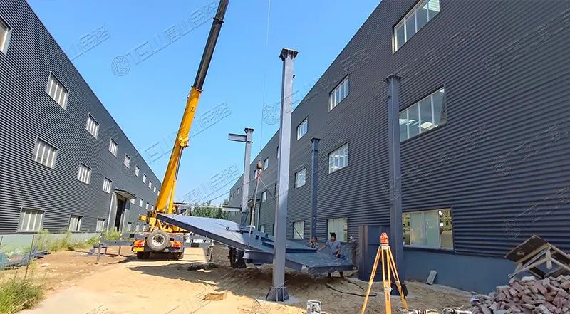 唐山金路廠區(qū)打造小型制砂樓，供客戶帶料試機(jī)