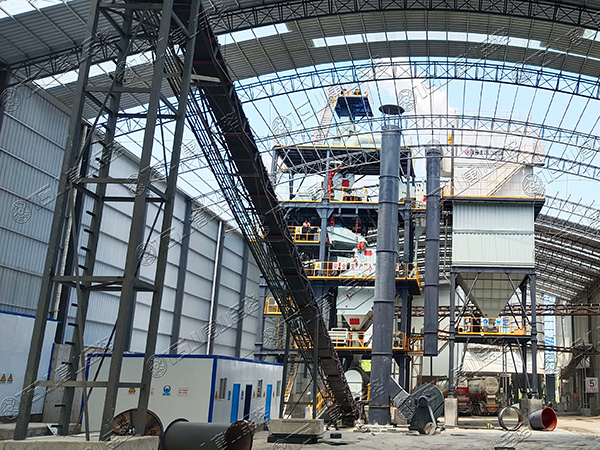 石粉料不用水洗砂，上套干法制砂樓